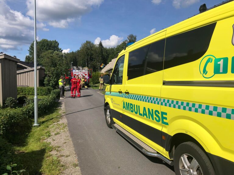 Nødetatene rykket ut til brann i rekkehus i Kongsvinger.
