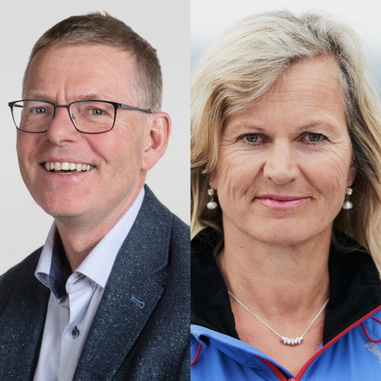 Jon Kristiansen regiondirektør NHO Innlandet og Kristin Krohn Devold administrerende direktør NHO Reiseliv.