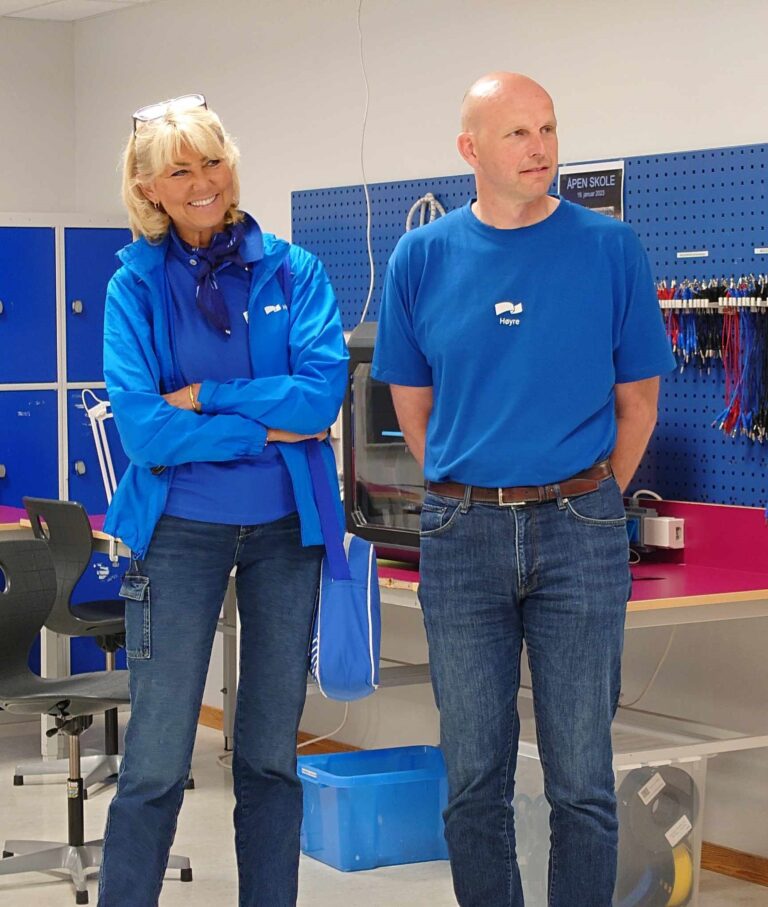 Arbeidsklærne er på, sier fylkesordførerkandidat, Hanne Alstrup Velure, og 2.kandidat, Joakim Ekseth, for Innlandet Høyre.