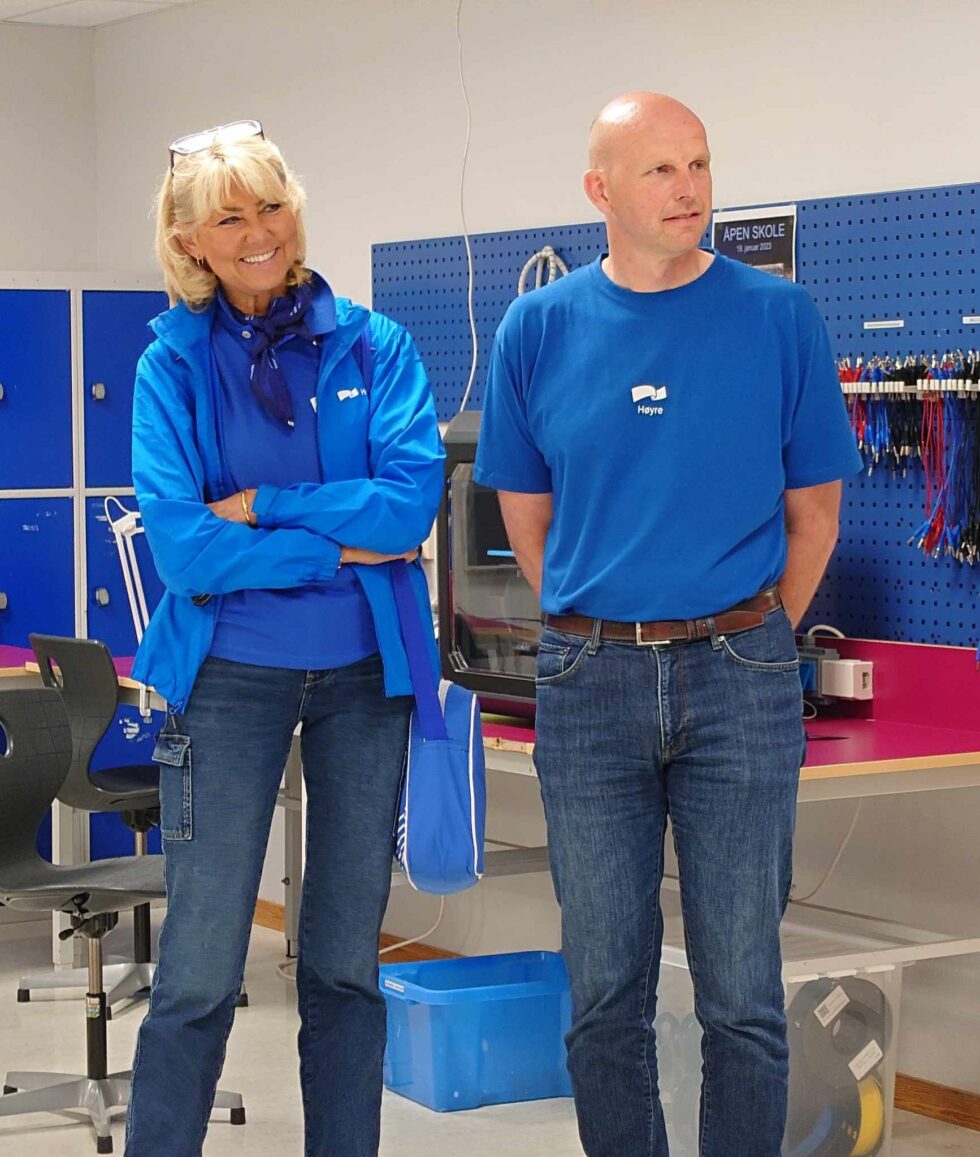 Arbeidsklærne er på, sier fylkesordførerkandidat, Hanne Alstrup Velure, og 2.kandidat, Joakim Ekseth, for Innlandet Høyre.