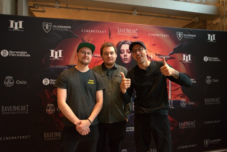 F.v. Aladdin Alisic, Andreas Johansen og Adam Losurdo arrangerer filmfestival og produserer egne filmer