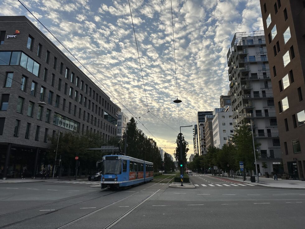 Her i Dronning Eufemias gate i Bjørvika, Oslos Barcode, kjørte kongsvinger-mannen i fylla. Nå har han fått sin straff.