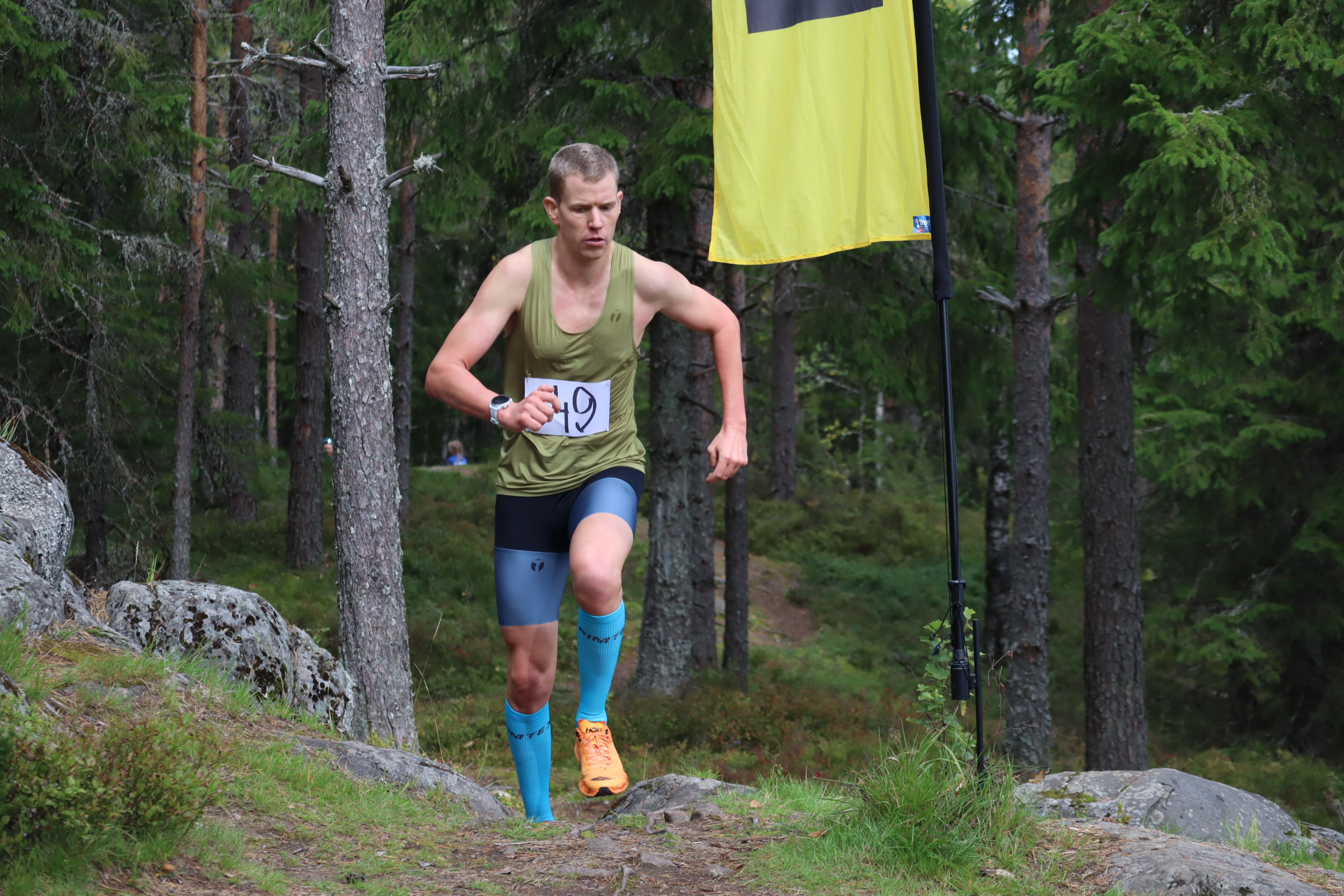 Jarle Marvik kom på toppen først, men måtte innse at han ikke fikk løyperekorden med tiden 9.35.