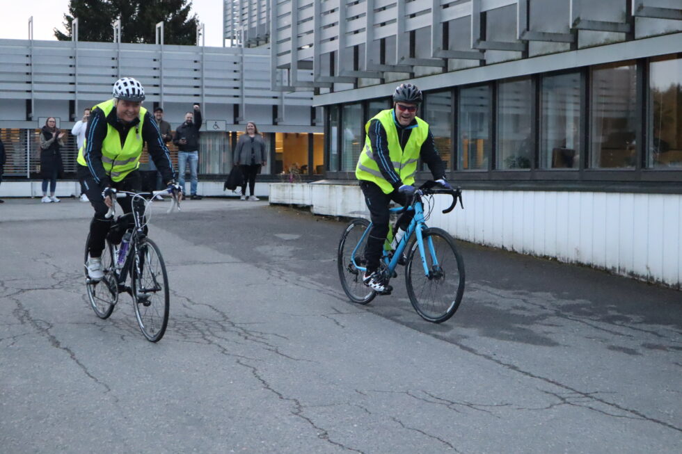 Lederne som tok fatt på turen. F.v. Linda Øiseth, Glenn Tony Strand og Øyvind Randmæl-Warpe.