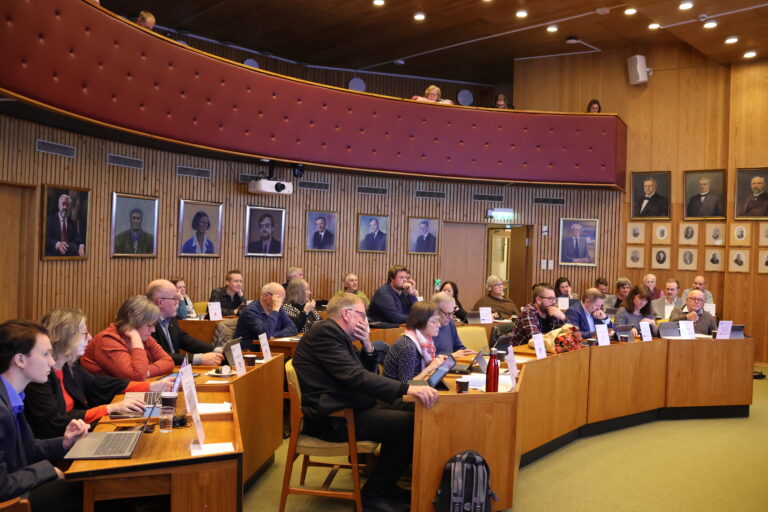 Kommunestyrepolitikerne fordelte roller torsdag kveld i det konstituerende kommunestyremøtet.