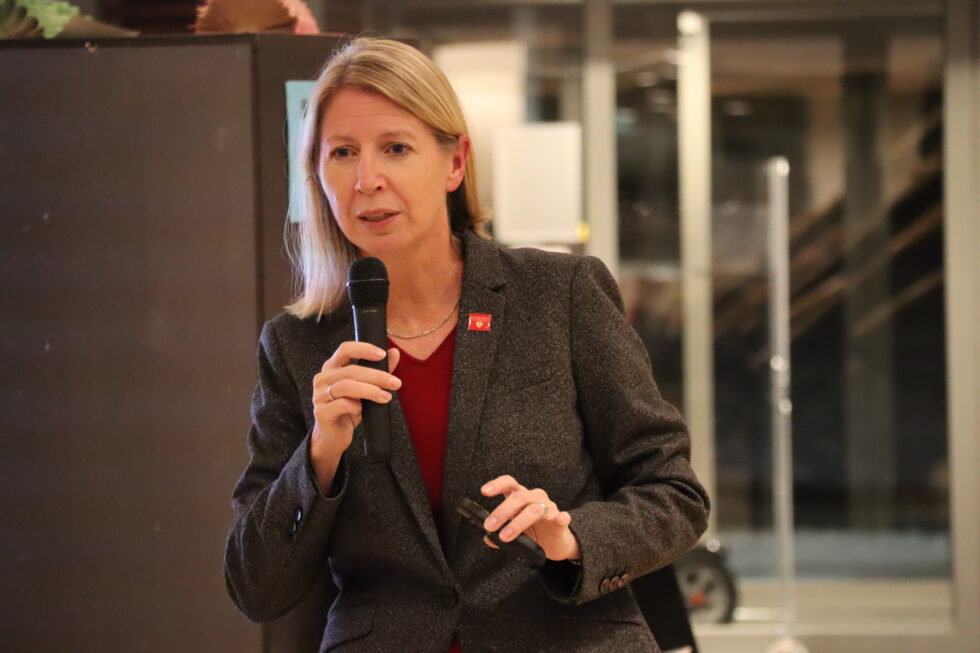 Generalsekretær i Nasjonalforeningen for folkehelsen, Mina Gerhardsen, var fornøyd med å være tilbake på Kongsvinger.
