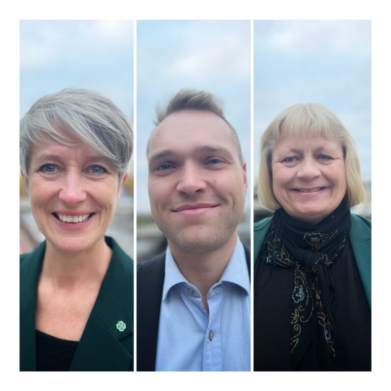 Aud Hove, Ole Mathias Rønaasen og Mari Gjestvang i Senterpartiet Innlandet vil se på jernbanens betydning i samfunnskritisk infrastruktur og beredskap.