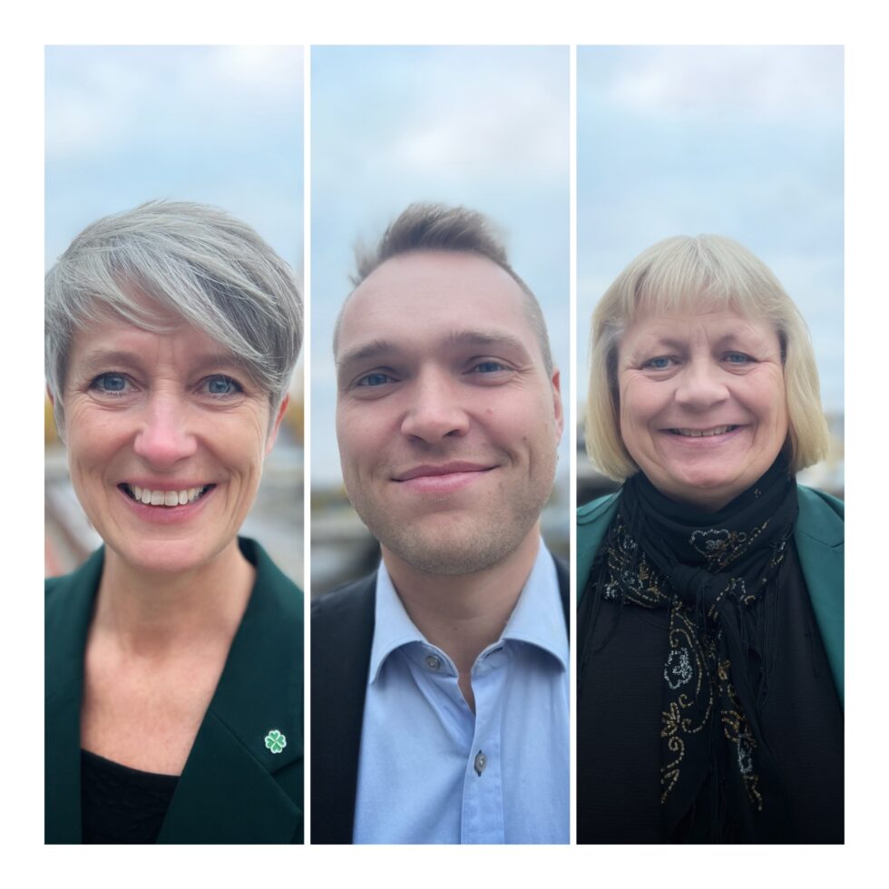 Aud Hove, Ole Mathias Rønaasen og Mari Gjestvang i Senterpartiet Innlandet vil se på jernbanens betydning i samfunnskritisk infrastruktur og beredskap.