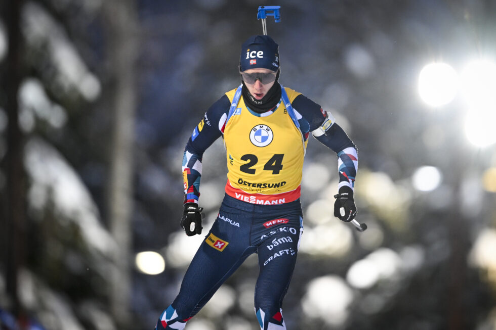 Johannes Thingnes Bø endte på tredjeplass i Östersund, søndag.