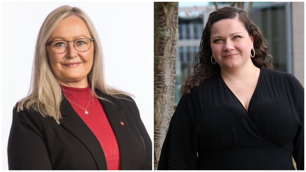 Mona Nilsen (Ap) og Margrethe Haarr (Sp).