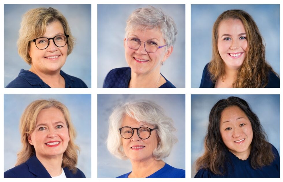Kommunestyremedlemmer fra Kongsvinger Høyre. Louise Erichsen, Bodil Koht Krogh, Joanna C.H.Randmæl-Warpe, Eva Kristin Snare, Unni Strøm og Jannicke S. Mykkestue