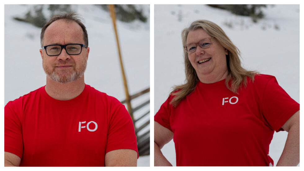 Halvor Ravn Holøyen, profesjonsfaglig ansvarlig for sosionomene i FO Innlandet og Anne Karin Nordli, styremedlem i FO Innlandet.