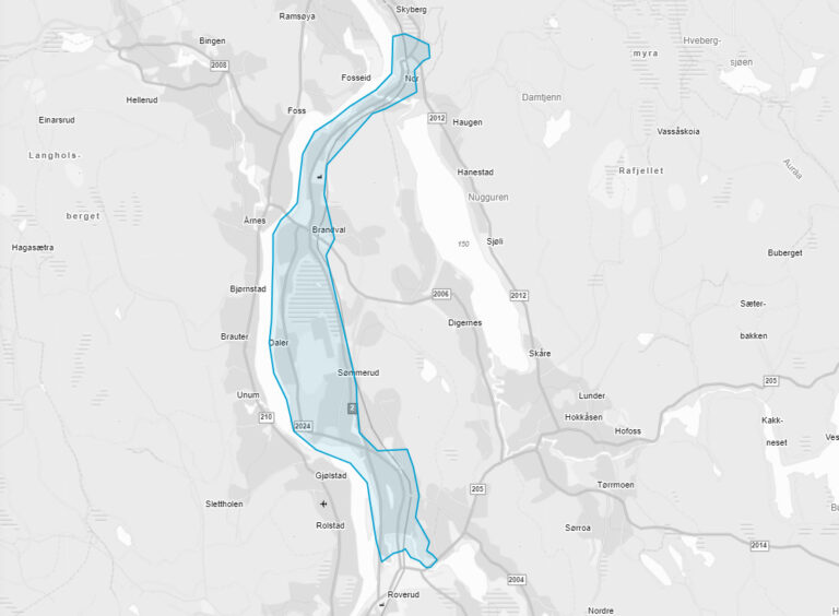 Dette er det aktuelle området hvor innbyggere blir bedt om å koke vannet.