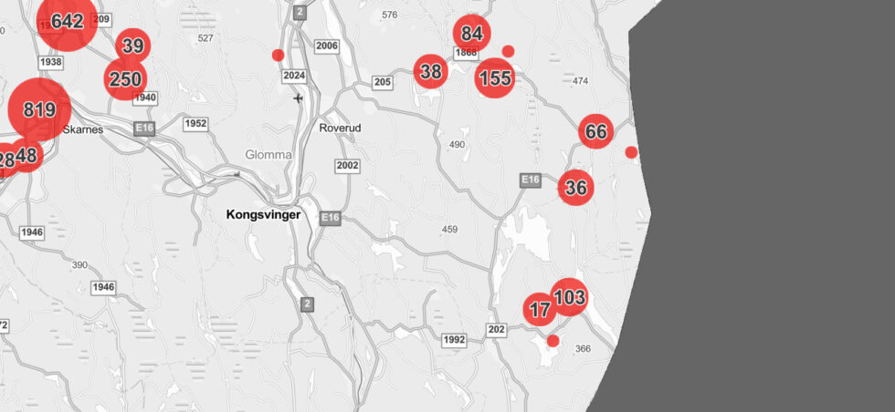 Mange har mistet strømmen i distriktet tirsdag kveld.