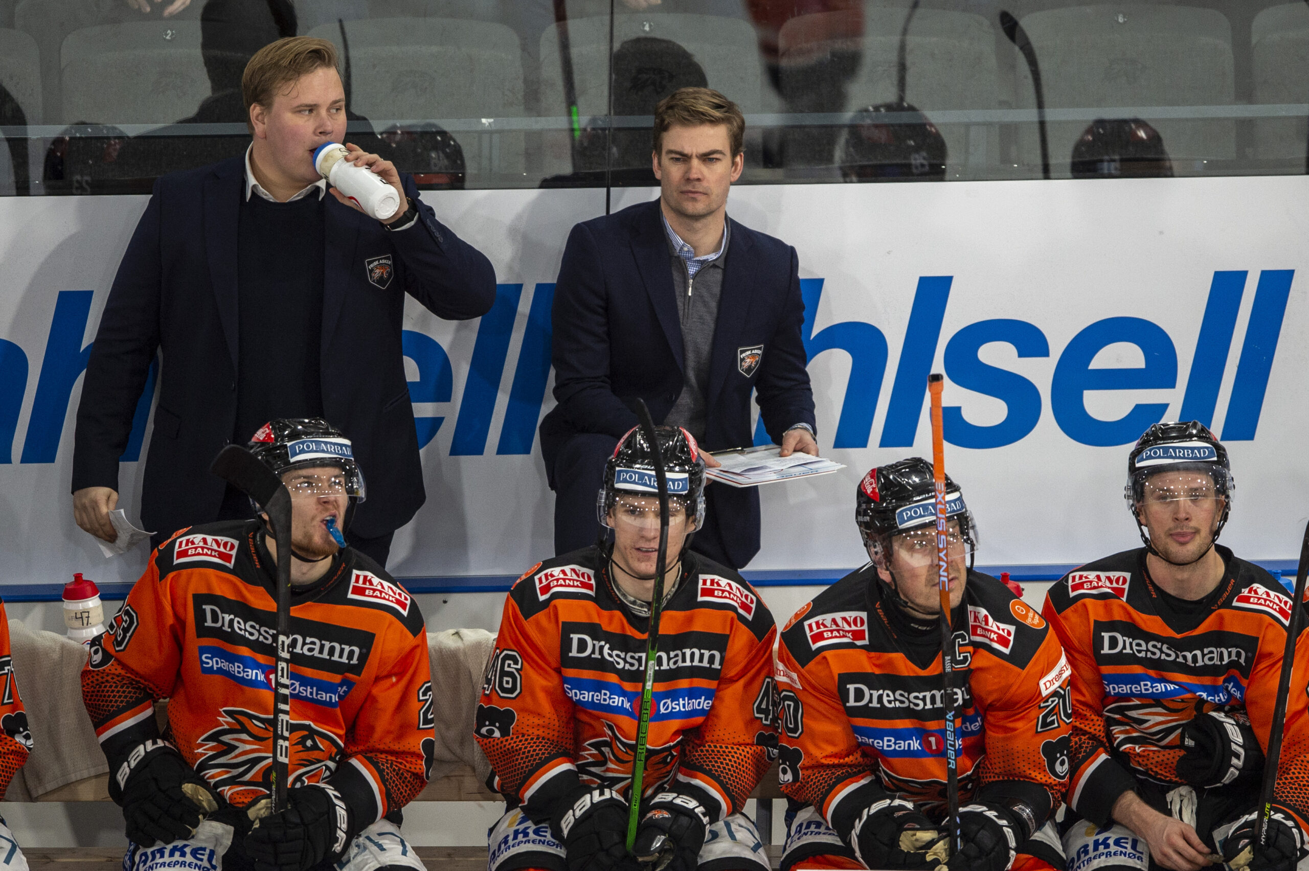 Jan Andr&eacute; Aasland (t.h.) og Simon Stolt Wang fra tiden sammen i Frisk Asker.