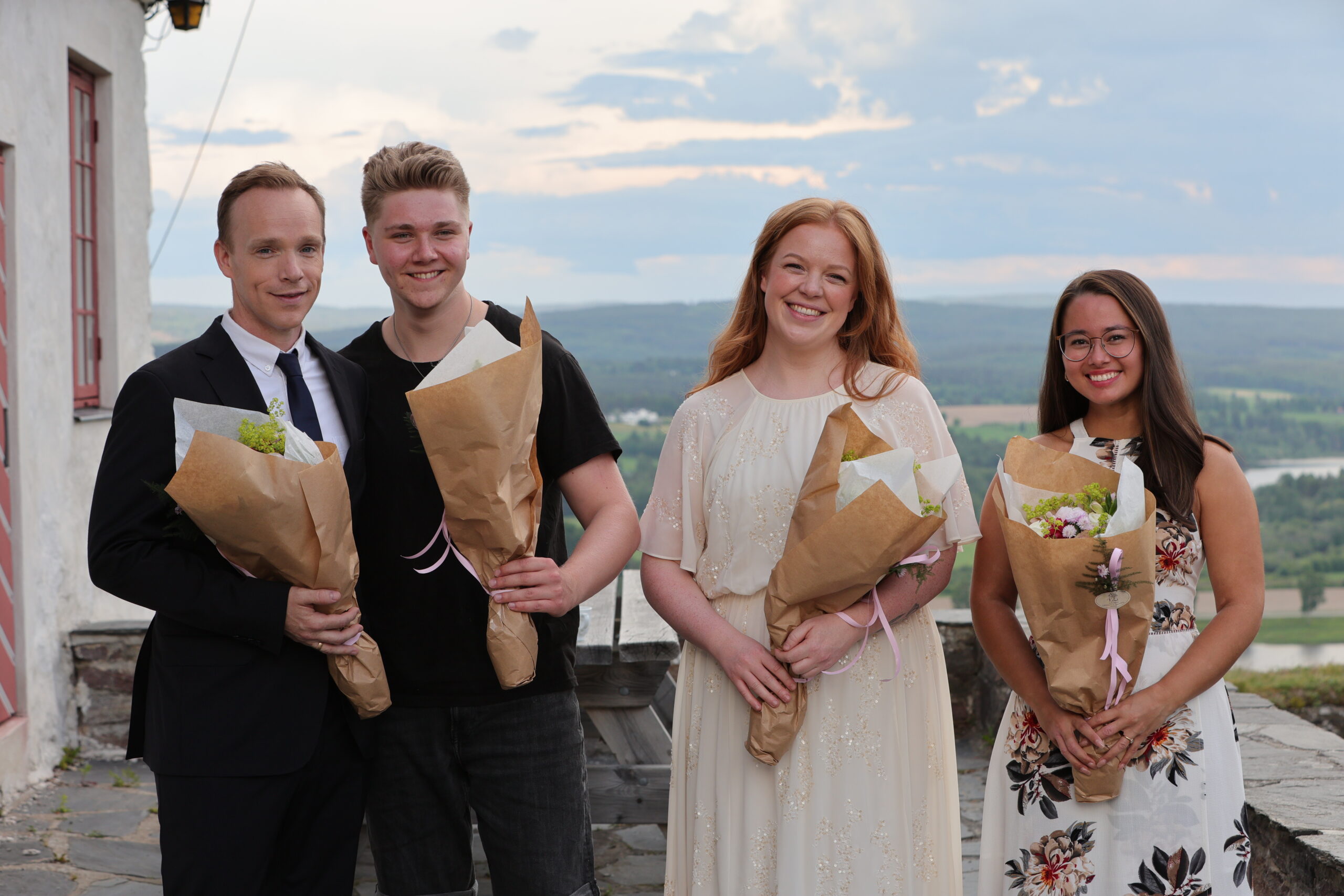 Frode Vassel, Fredrik Amadeus Sannerud, Thea Paulsrud og Andrea Rymoen.