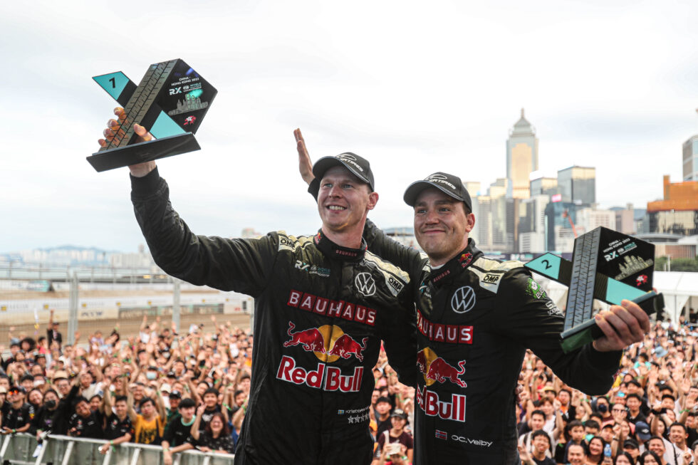 Ole Christian Veiby og Johan Kristoffersson kommer til å kjøre biler med forbrenningsmotor i Rallycross-VM.