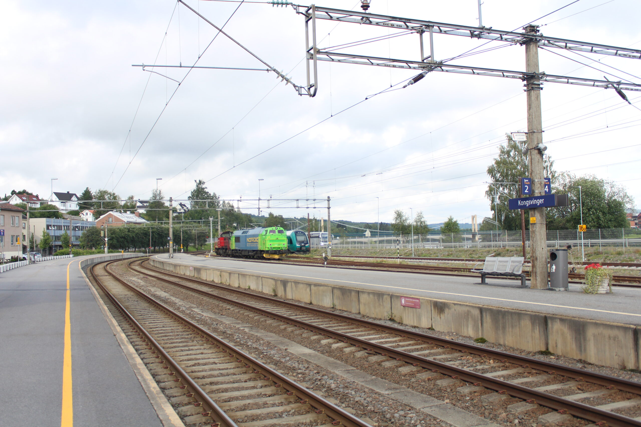 Nye kjøremønster og logistikk skal gjøre Kongsvinger stasjon i stand til håndtere flere tog gjennom stasjonen. — Foto: Mats Sauro Høimyr.