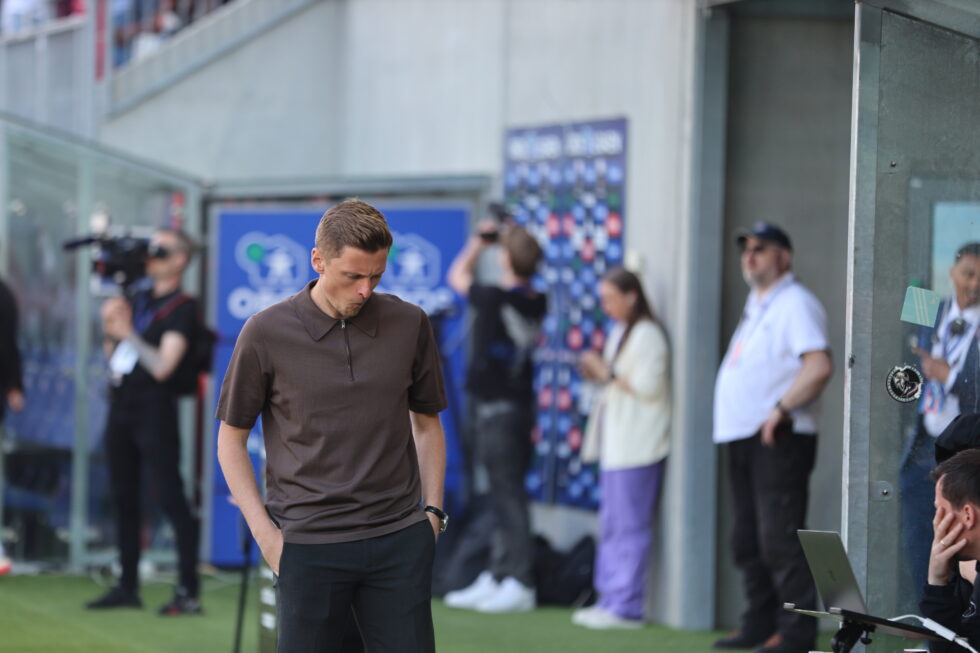 Jesper Grundt skåret i sist møte mot Vålerenga på Intility. I fredagens treningskamp noterte han seg for skåring igjen. Bildet er fra oppgjøret 16. mai.