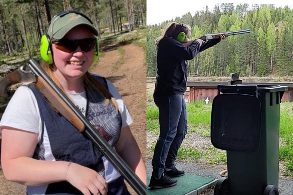 Frida Høgberg har nylig tatt sølv i Landsdelmesterskap i leirduesti.