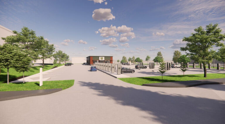 Dette er en enkel illustrasjon til hvordan McDonald's-bygget skal bli seende ut. Det kommer frem i papirer sendt til Kongsvinger kommune.