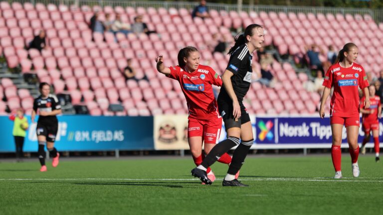 Frida Stangnes Grønhella og resten av KIL hadde et stort sjansemessig overtak i bunnoppgjøret som endte 1-1.