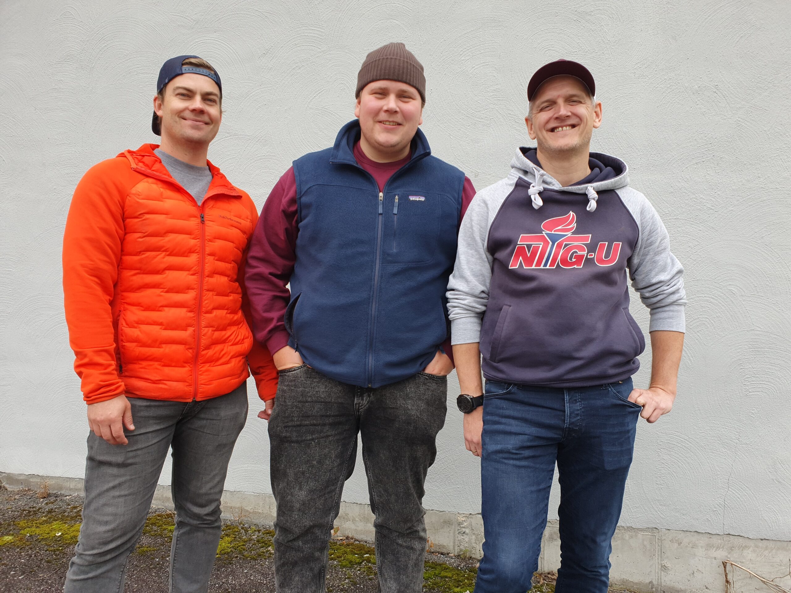 Jan André Aasland (t.v.), Simon og Espen Biagi.