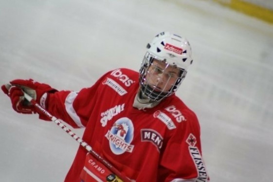 Simon Stolt Wang fra tiden som ishockeyspiller i sine yngre dager.