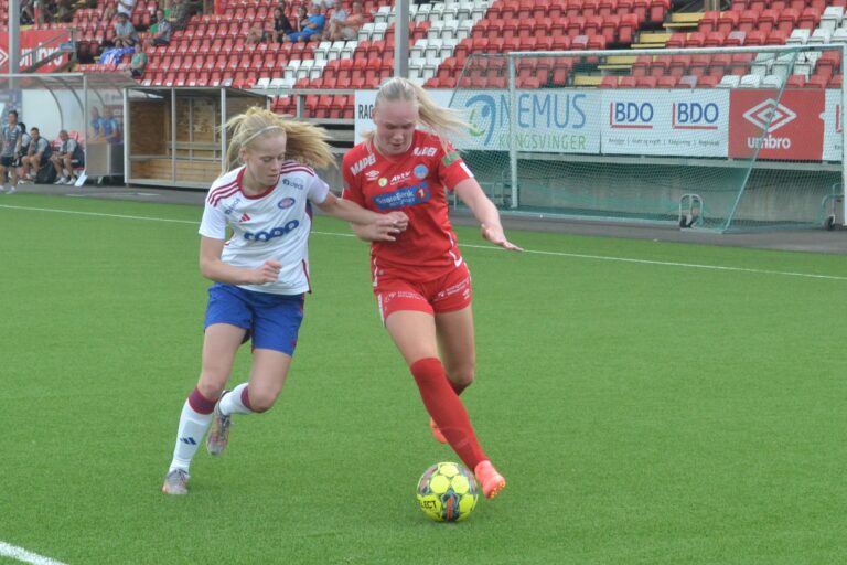 Bildetekst: Amalie Garsjø Brunes scoret to av målene da KIL slo Røa 2 i en viktig seriekamp søndag.