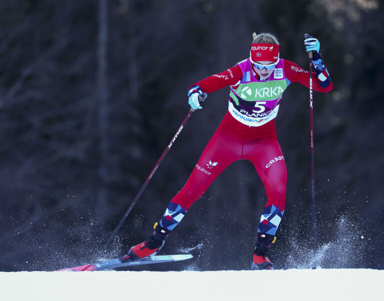 Milla Grosberghaugen Andreassen har igjen suksess i junior-VM. Her fra fjorårets mesterskap i slovenske Planica.