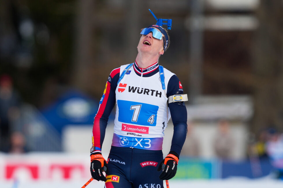 Johannes Thingnes Bø rakk ikke helt frem og det ble ikke norsk medalje i VM-åpningen i skiskyting.