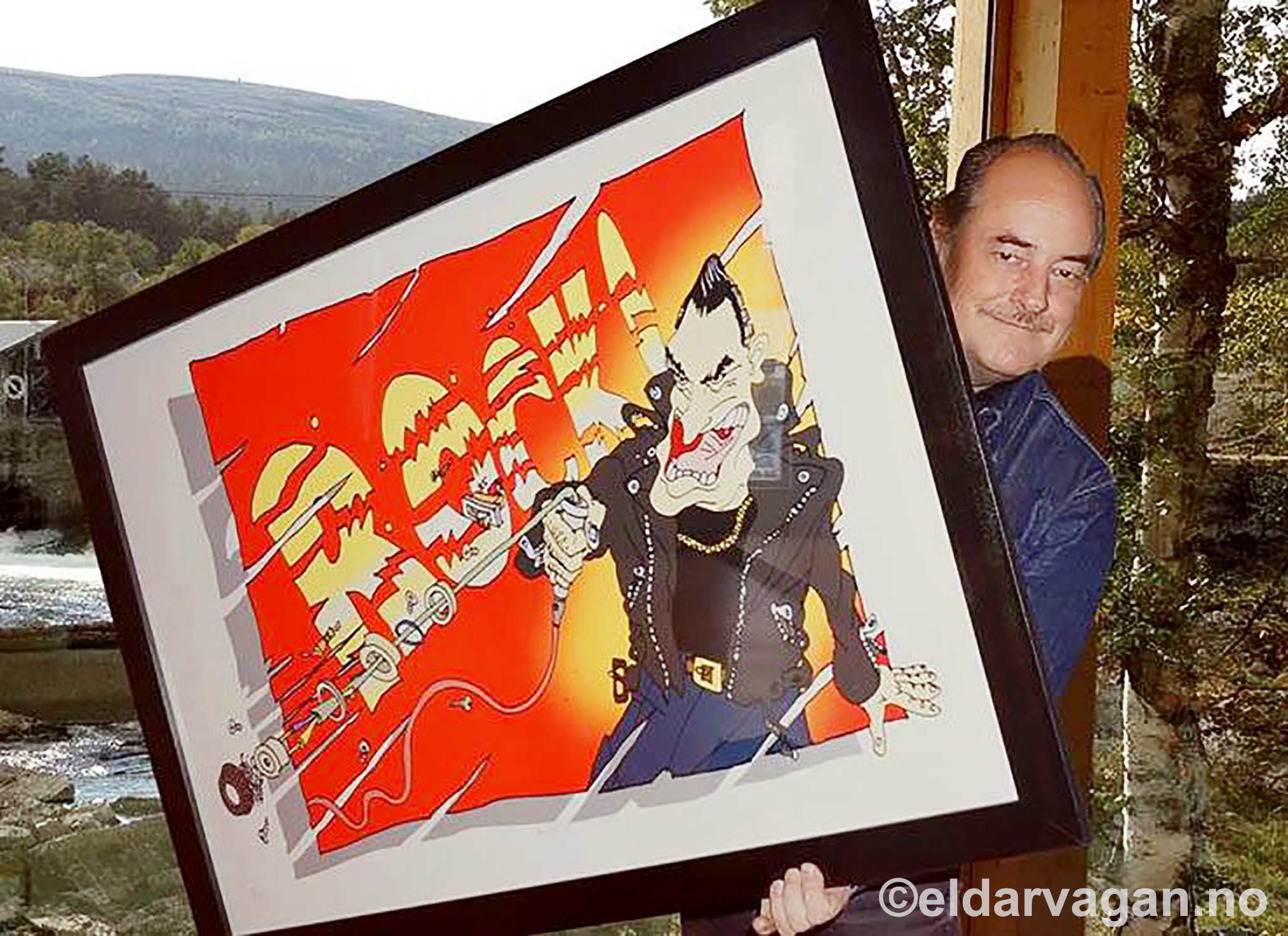 Eldar Vågen liker å tegne for hånd. Fargene legges på i photoshop.