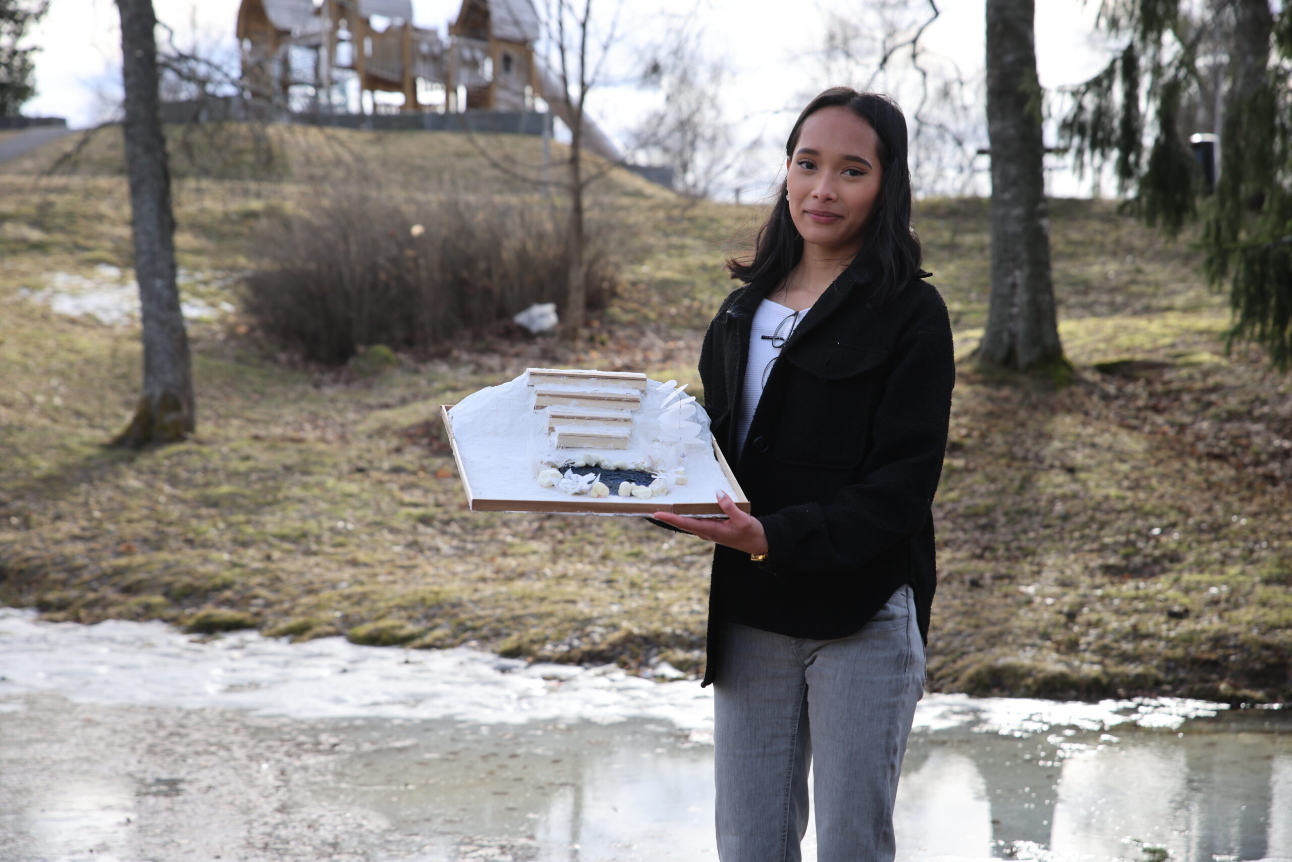 Samantha Nicole R. Balagtas har lyst til å skape mer liv ved dammen i Byparken.
