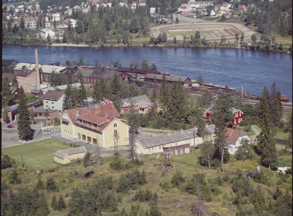 Flyfoto av Kongsvinger tatt 5. august i 1961..