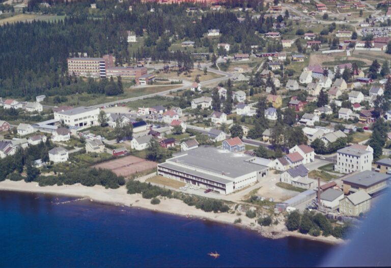 Flyfoto over Kongsvinger: Bildet er tatt 27.juni 1969.