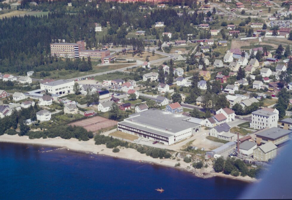 Flyfoto over Kongsvinger: Bildet er tatt 27.juni 1969.
