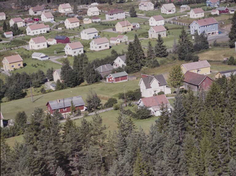 Flyfoto over Rasta på Kongsvinger. Bildet er tatt 5. august 1961.