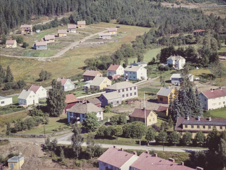 Flyfoto av Kongsvinger tatt 5. august 1961.
