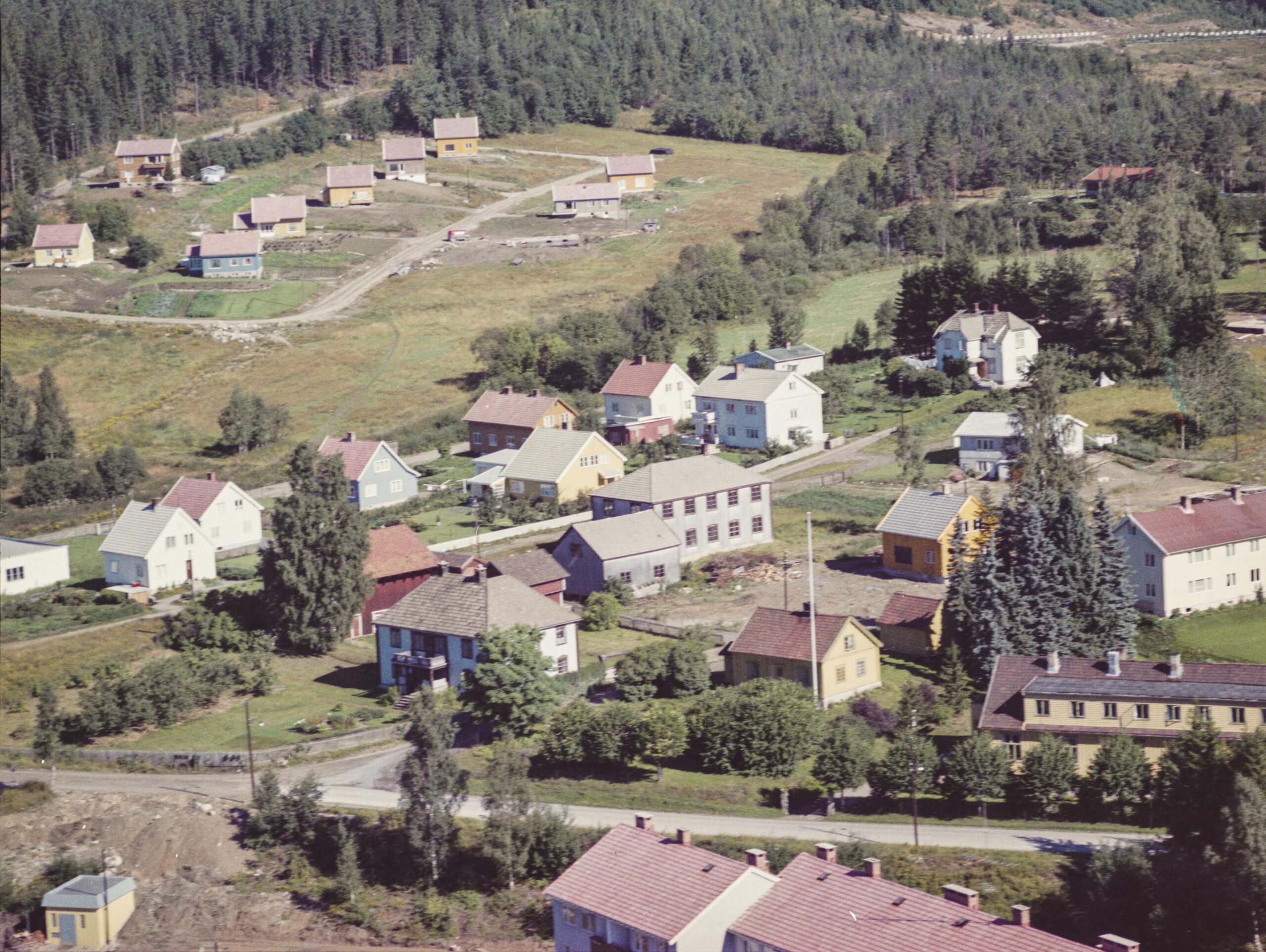 Flyfoto av Kongsvinger tatt 5. august 1961.