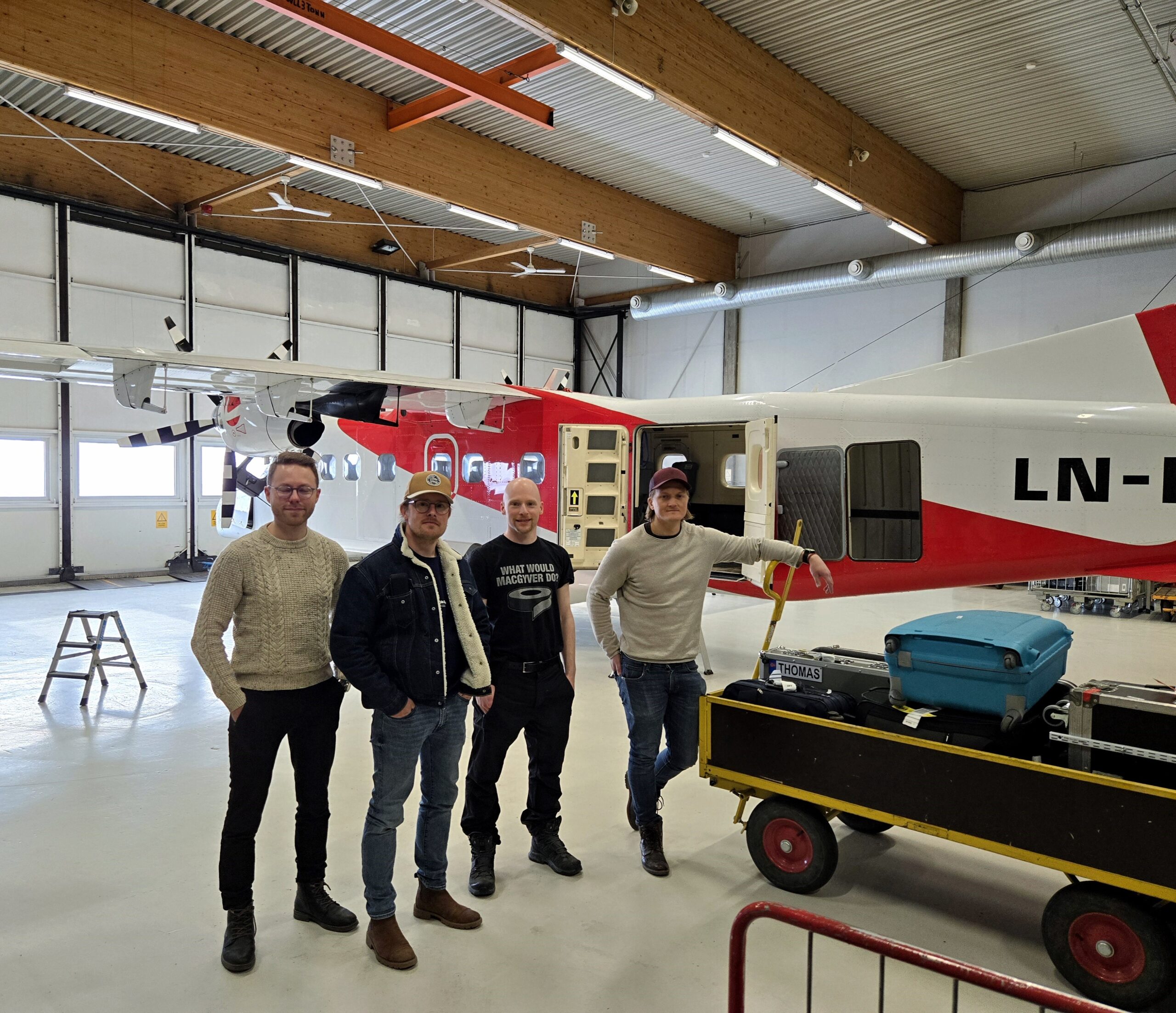 Flyturen videre fra Longyearbyen foregikk i et 14-seters propellfly.