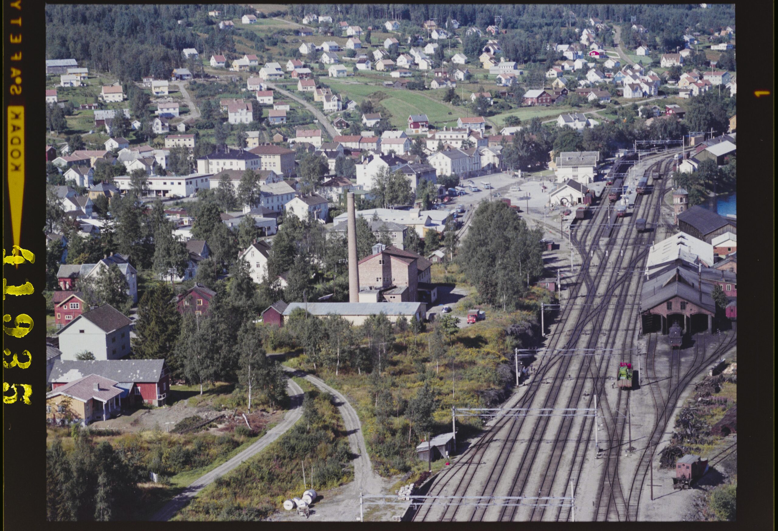 Flyfoto tatt over Kongsvinger i 1961.