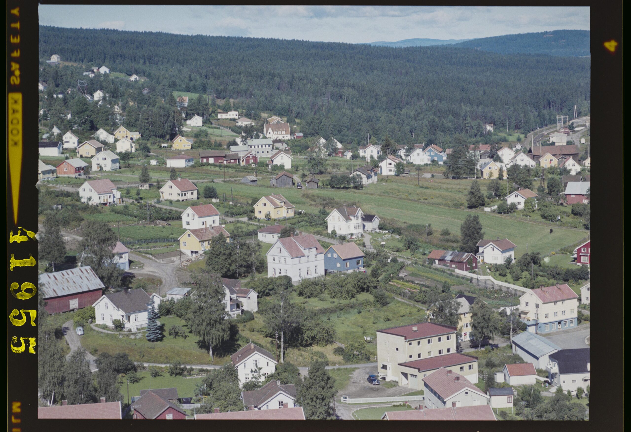 Flyfoto tatt over Kongsvinger i 1961.