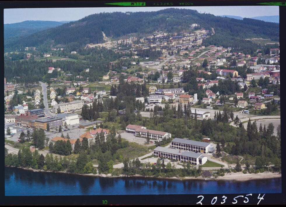 Flyfoto tatt over Kongsvinger i 1970.