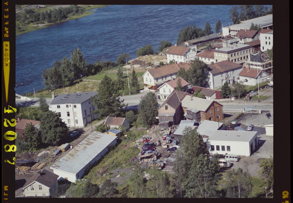 Flyfoto tatt over Kongsvinger i 1961.