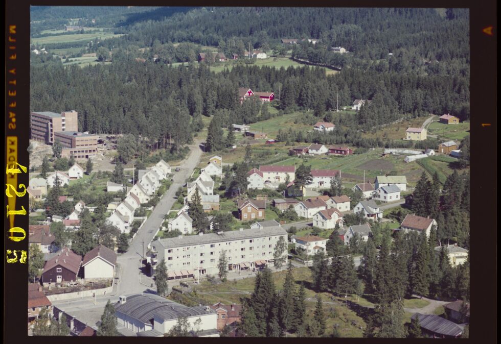 Flyfoto tatt over Kongsvinger i 1961.