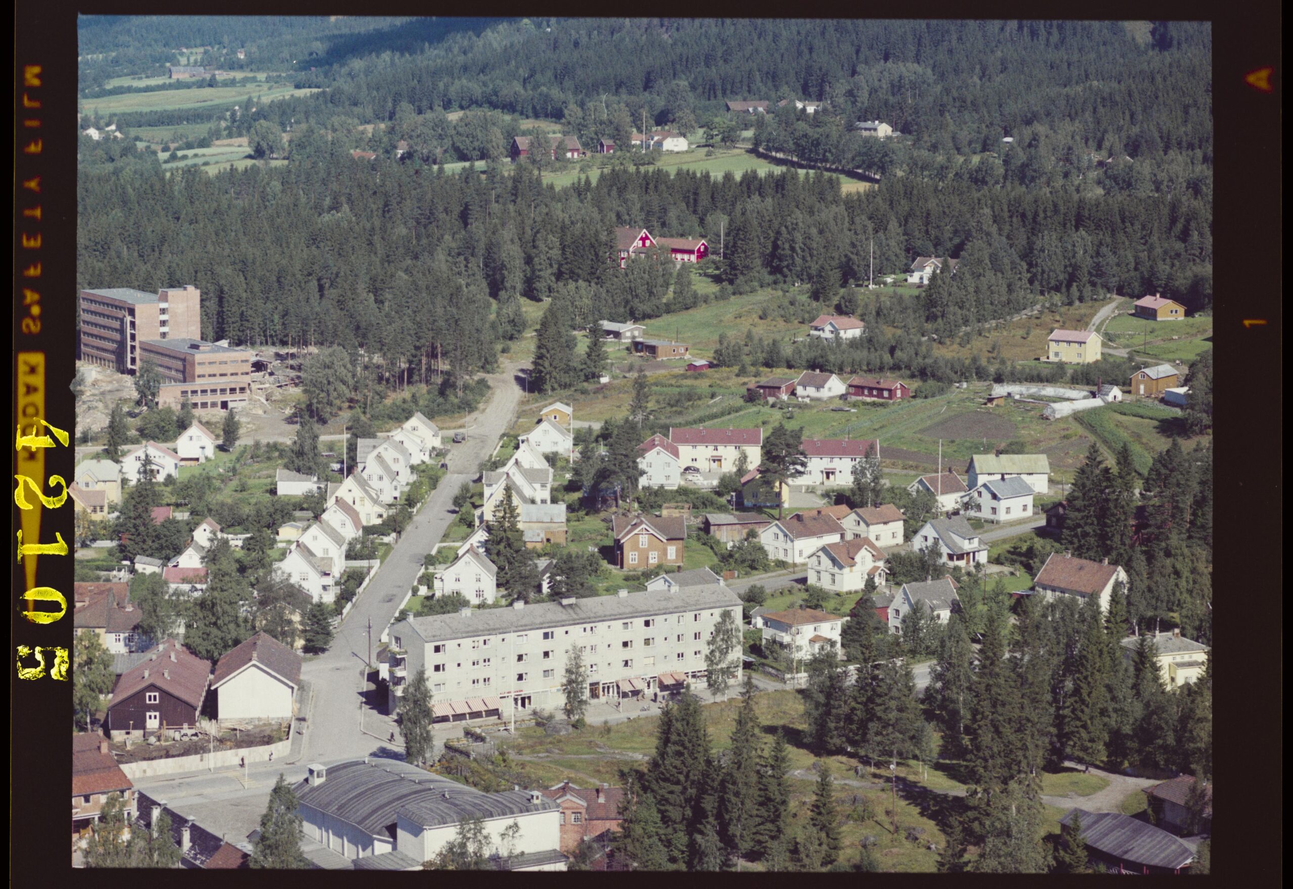 Flyfoto tatt over Kongsvinger i 1961.