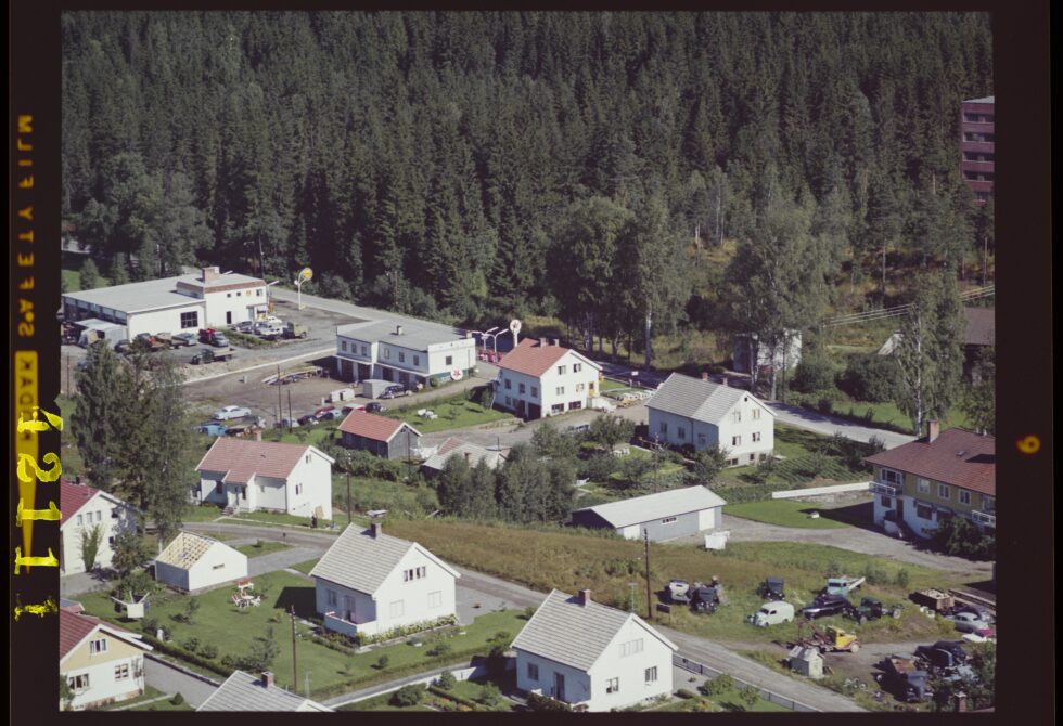 Flyfoto over Kongsvinger tatt i 1961.
