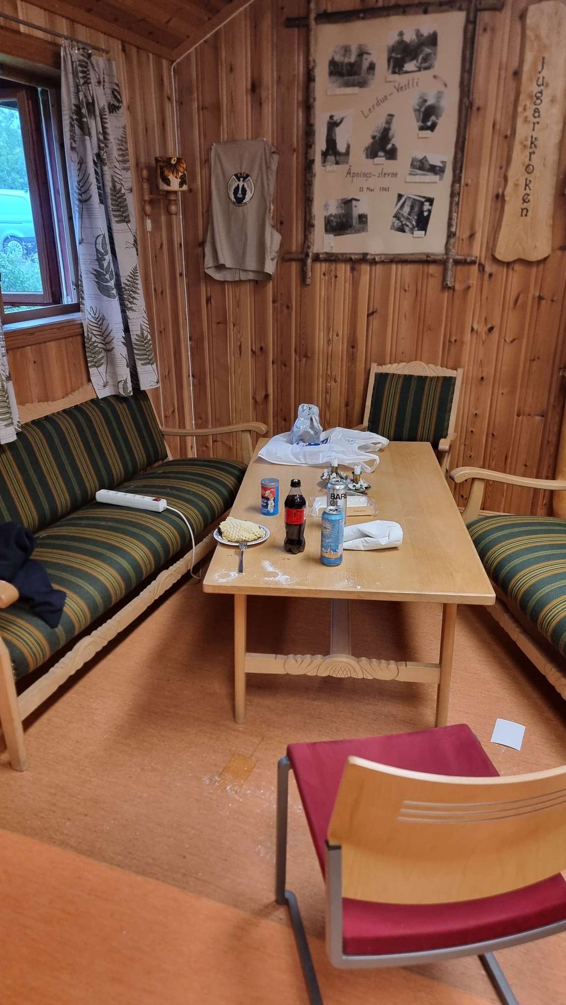 Dette var synet Tony Larsen m&oslash;tte inne i klubbhuset.