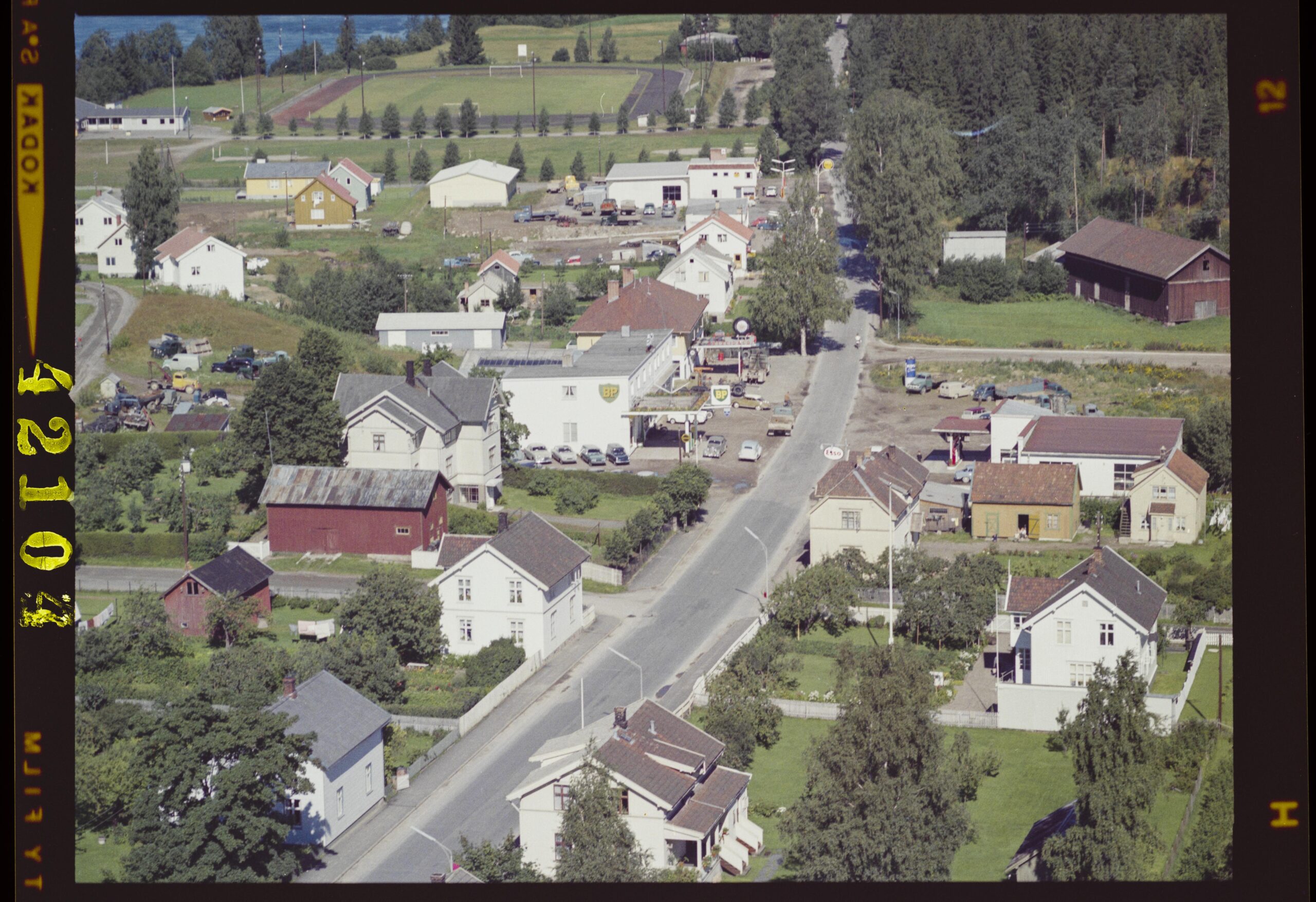 Flyfoto tatt over Kongsvinger i 1961.