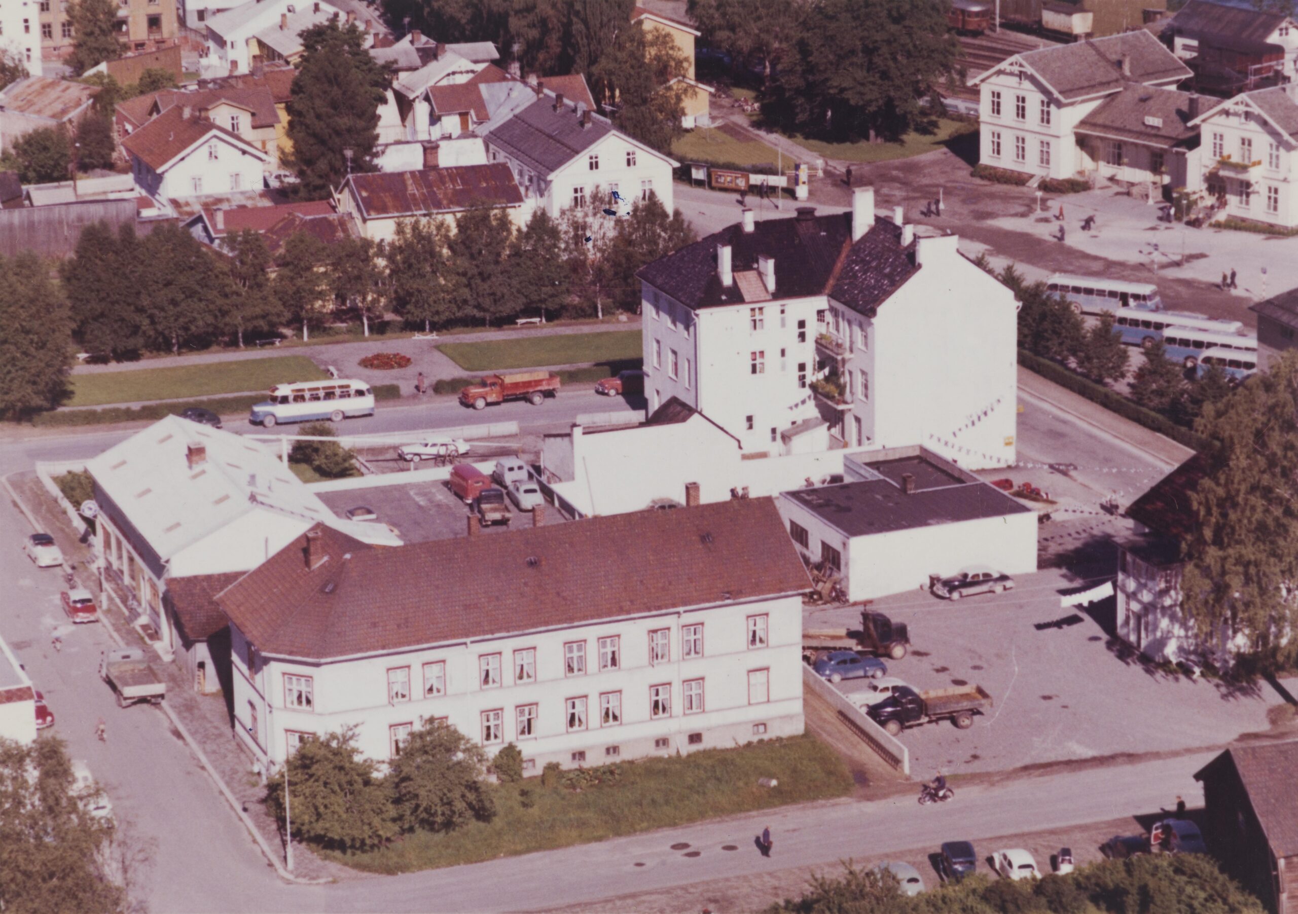 Flyfoto over Kongsvinger tatt i 1961.